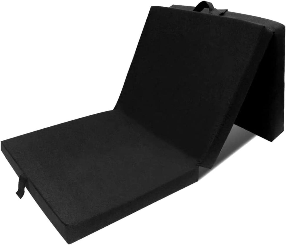 vidaXL 3-teilige Klappmatratze 190×70×9 cm schwarz Bild 1
