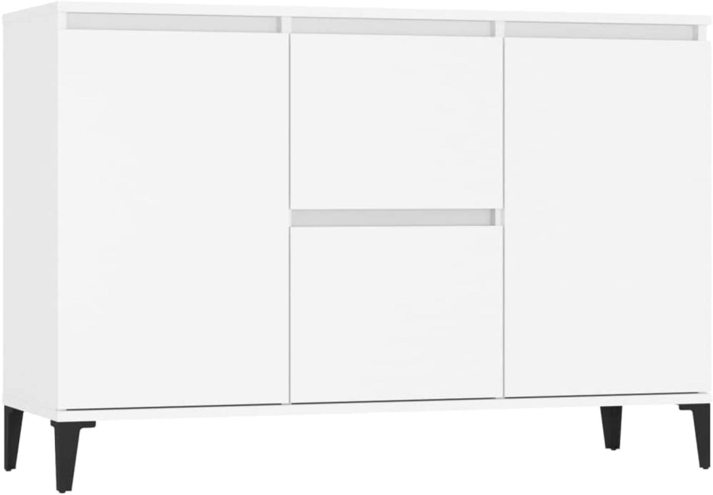 vidaXL Sideboard mit Schubladen, Spanplatte Weiß, 104 x 35 x 70 cm Bild 1