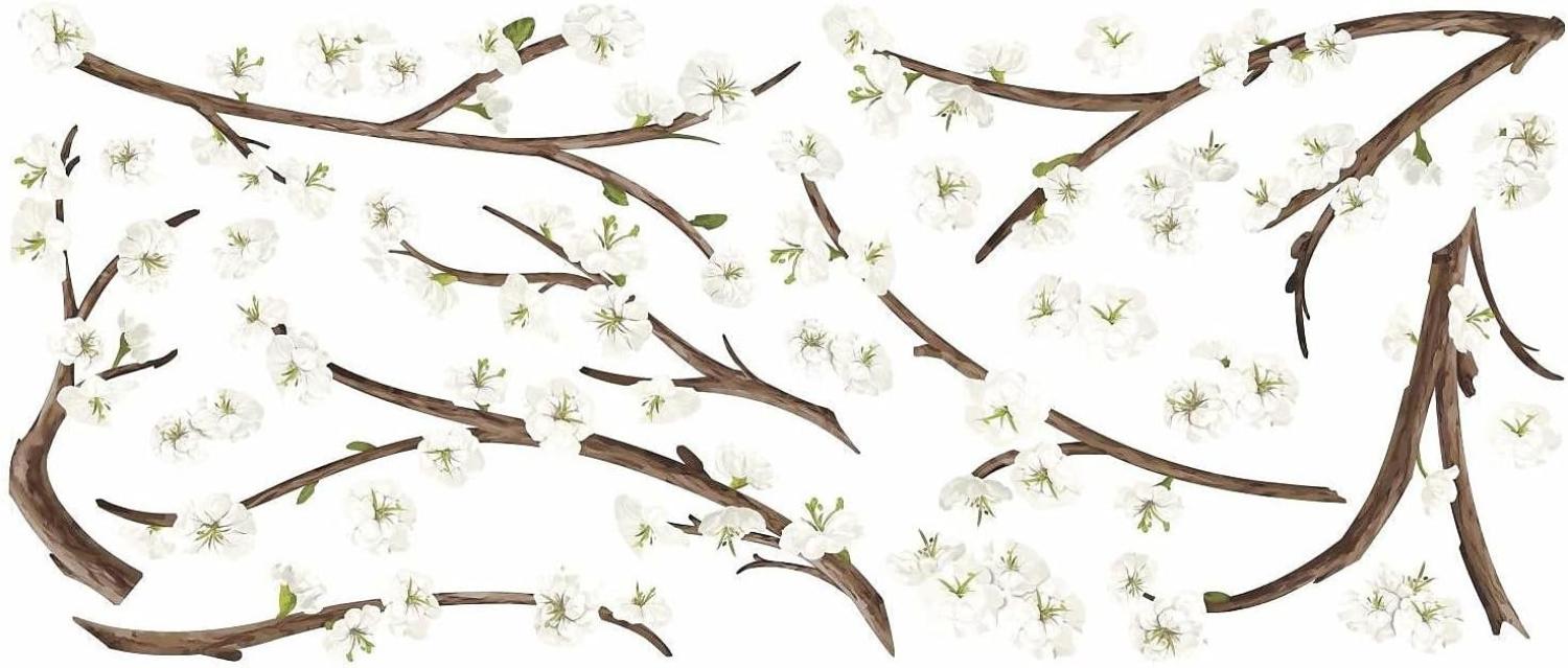 RoomMates® Wandsticker weißer Blütenzweig Bild 1