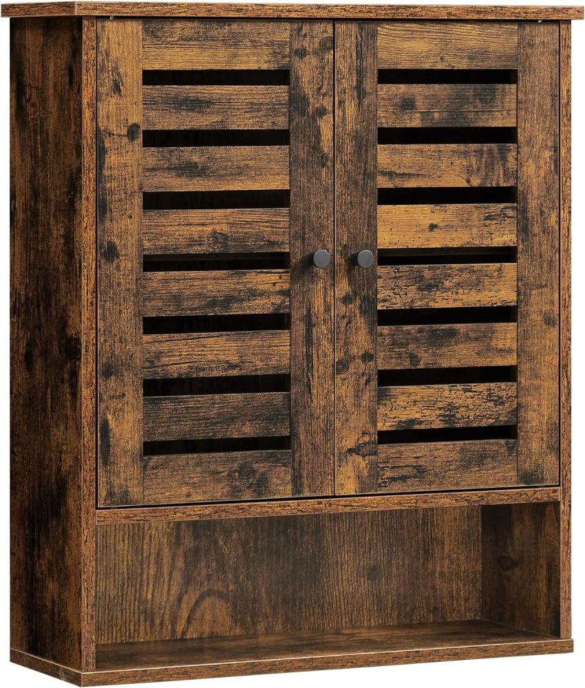 Vasagle Hängeschrank mit höhenverstellbarem Einlegeboden, Holz vintagebraun, 60 x 20 x 70 (BxTxH) cm Bild 1