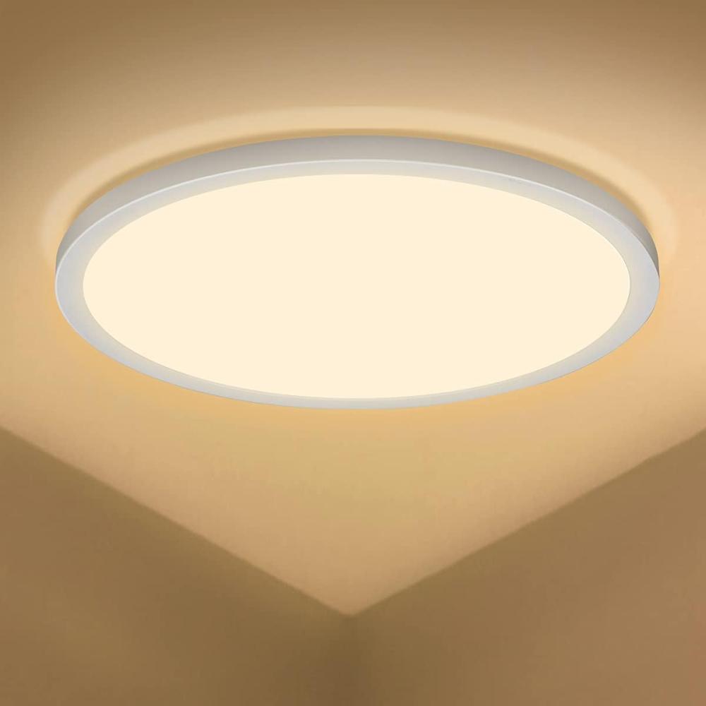 LEDYA LED Deckenleuchte Flach, 24W 2200LM Deckenlampe LED Warmweiss 2700K, Ultra Dünn Badezier lampe für Wohnzier, Badezier, Küche, Schlafzier, Flur, Ø295×25 Bild 1