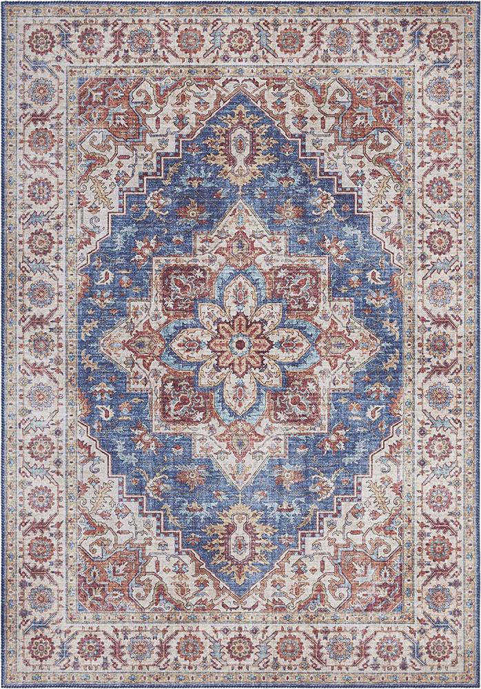 Vintage Teppich Anthea Jeansblau - 200x290x0,5cm Bild 1