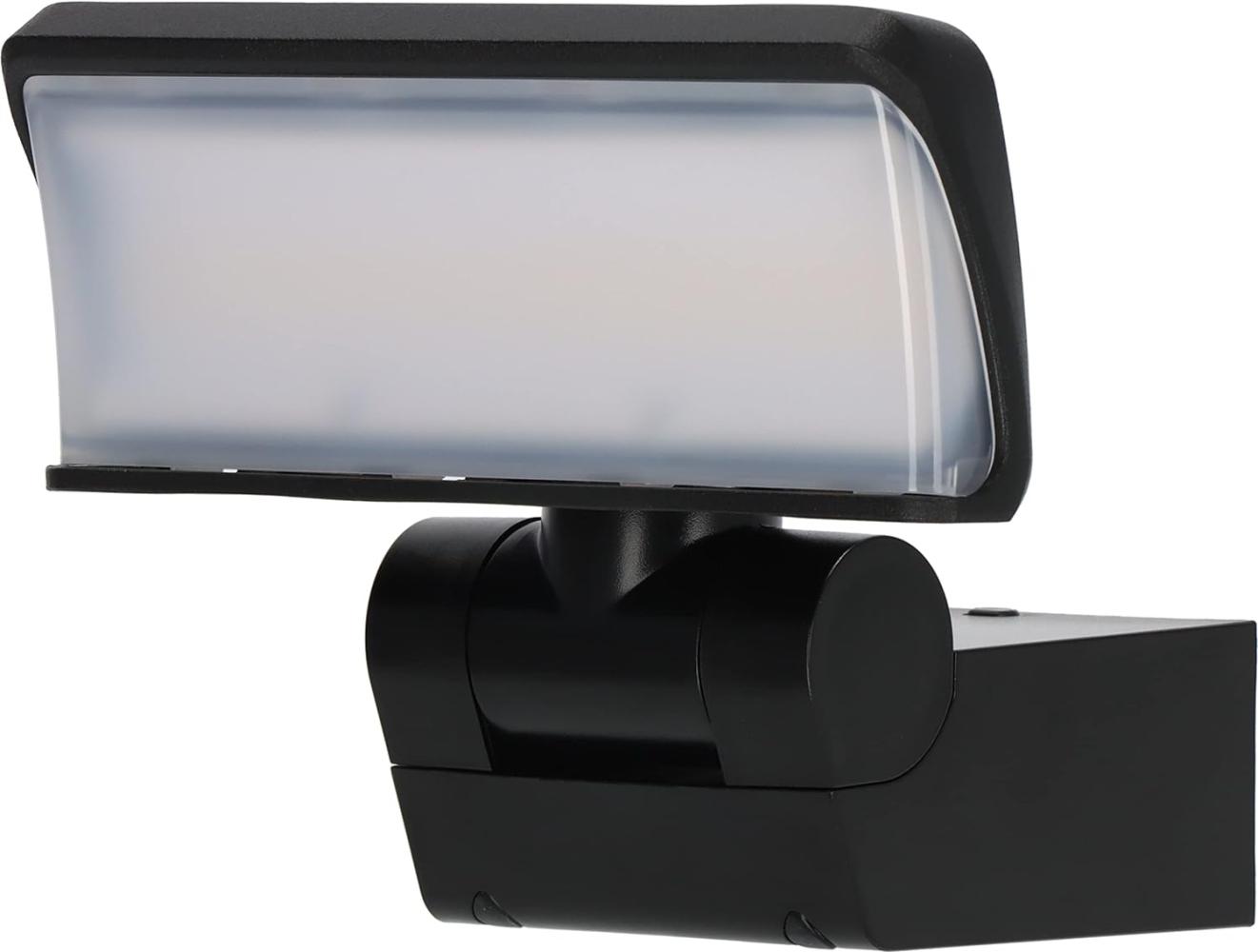 Brennenstuhl LED Strahler WS 2050 S/LED Außenstrahler 20W (1680lm, IP44, 3000K, warmweiße Lichtfarbe, Strahlerkopf horizontal und vertikal schwenkbar) schwarz Bild 1