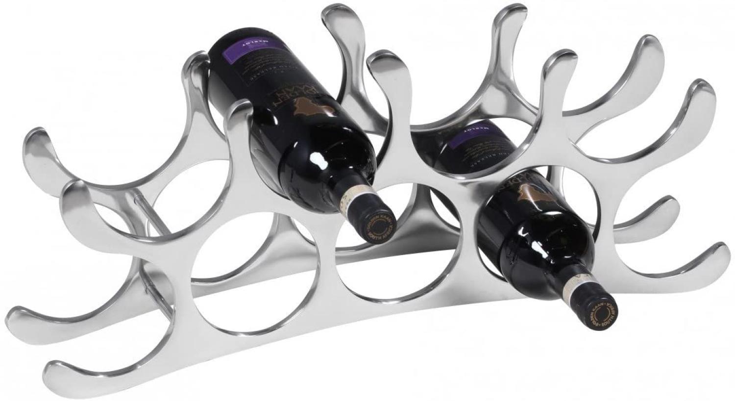 'Torro' Weinregal für 9 Flaschen, in Silber, Aluminium, 55x20x12 cm Bild 1
