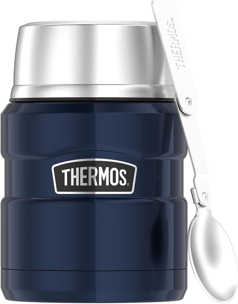 Thermos Essensbehälter 'King' mit Löffel, 0, 47 L, dunkelblau Bild 1