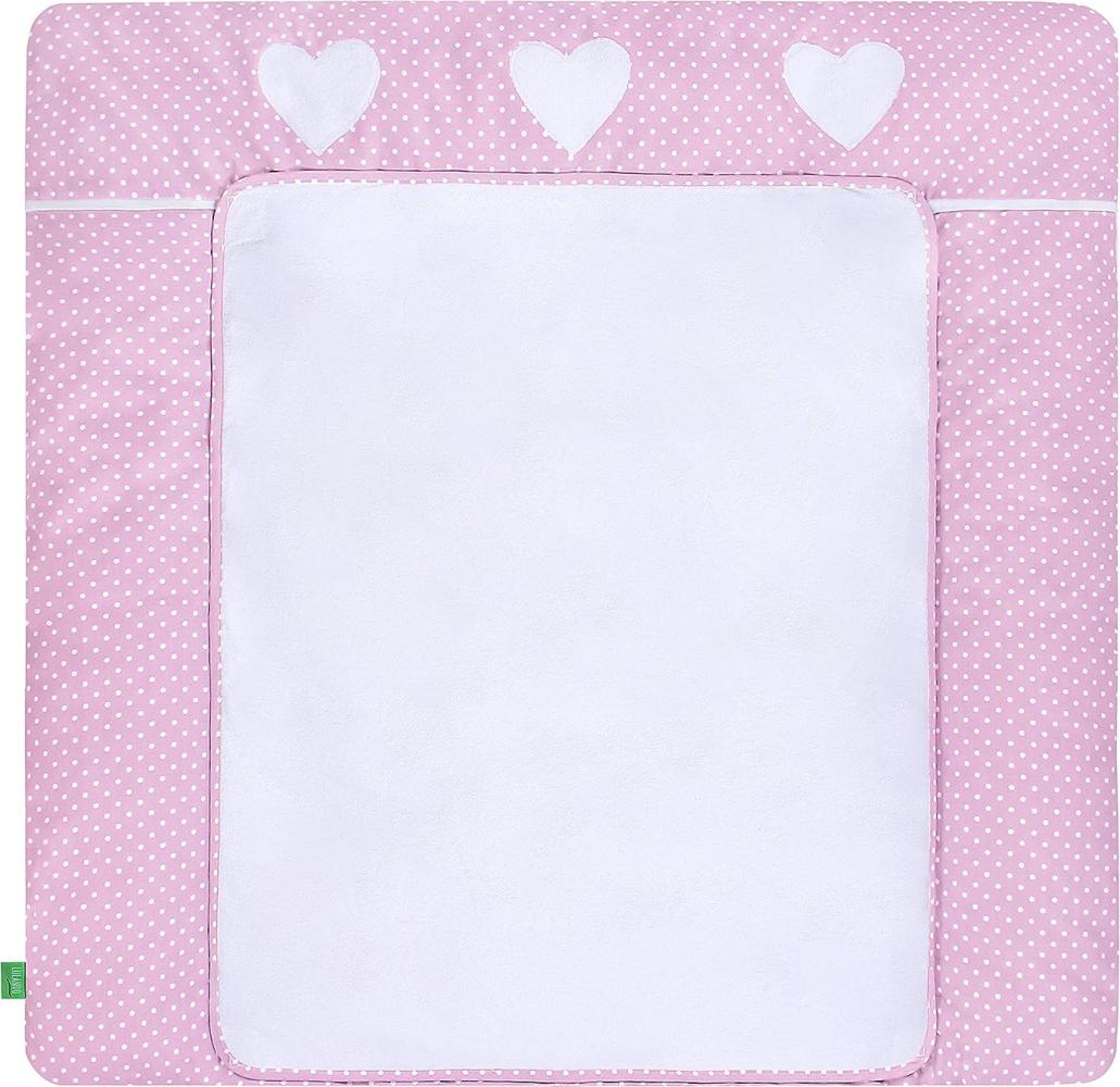 LULANDO 'White Dots/Pink' Wickelauflage 75 x 85 cm weiß/rosa Bild 1