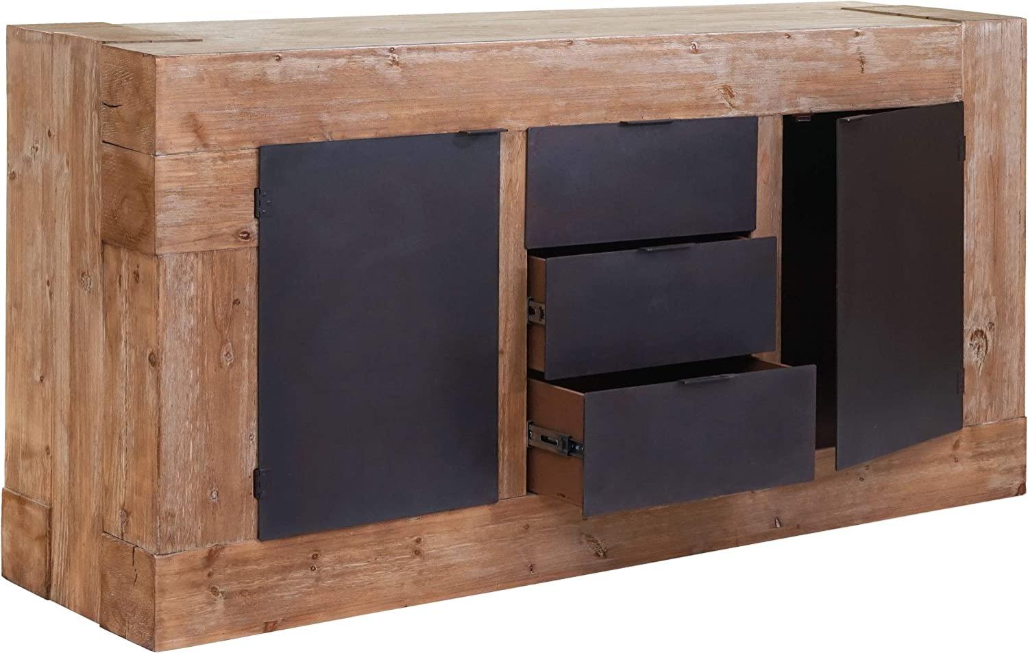Sideboard HWC-A15, Kommode Schrank Anrichte, Tanne Holz rustikal massiv MVG-zertifiziert 90x160x45cm 67kg Bild 1
