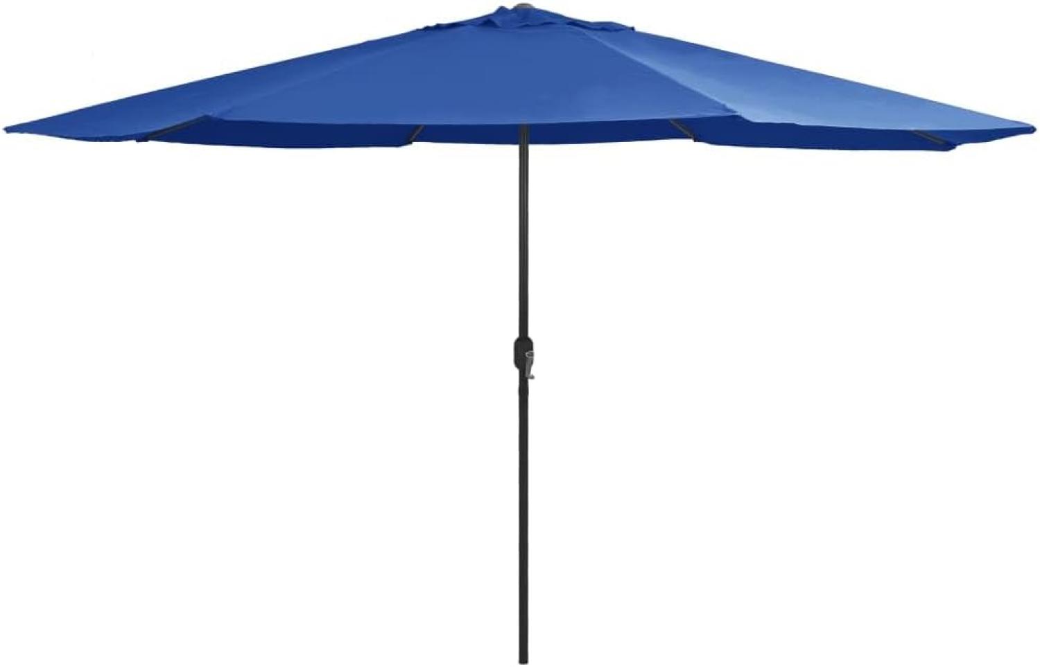 Sonnenschirm mit Metall-Mast 400 cm Azurblau Bild 1