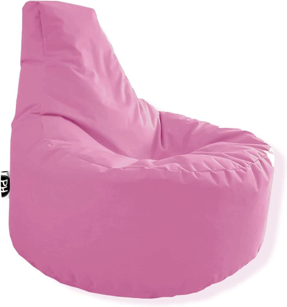 Patchhome Gamer Kissen Lounge Kissen Sitzsack Sessel Sitzkissen In & Outdoor geeignet fertig befüllt | Altrosa - Ø 75cm x Höhe 80cm - in 2 Größen und 25 Farben Bild 1