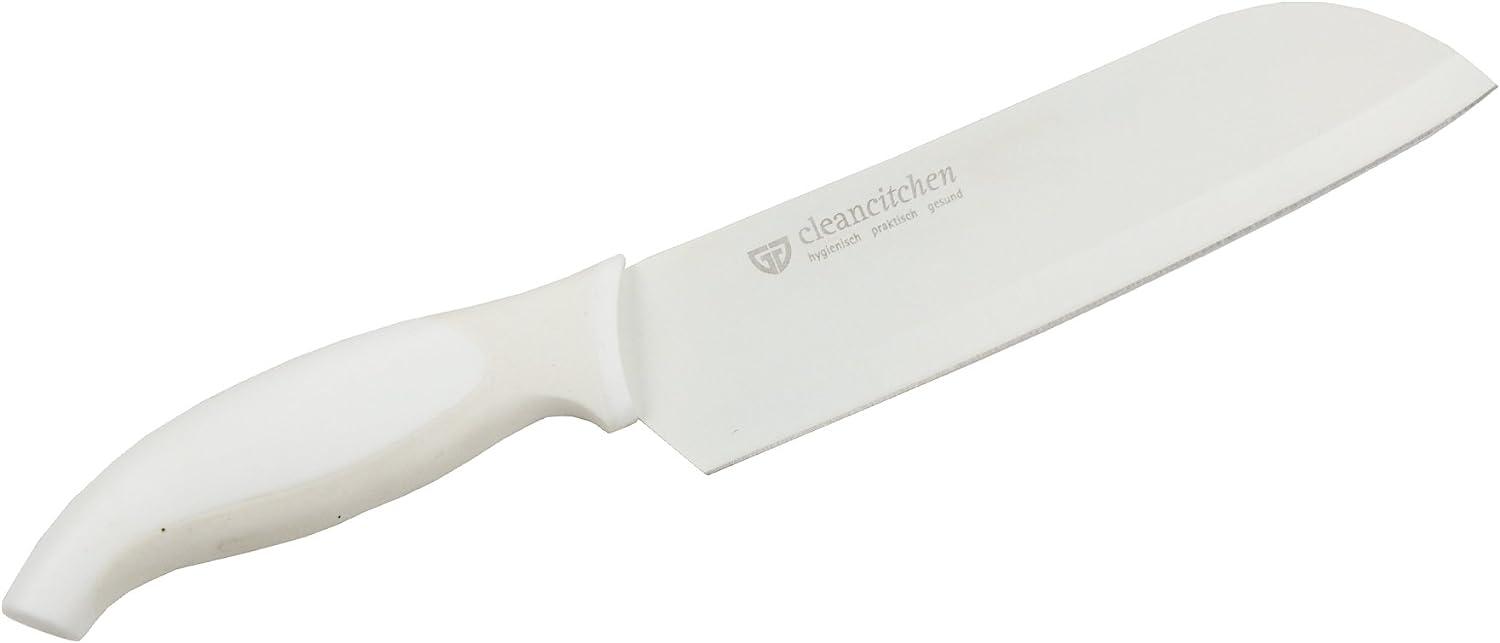 Santokumesser WEIß 18 cm CLEANCITCHEN Bild 1