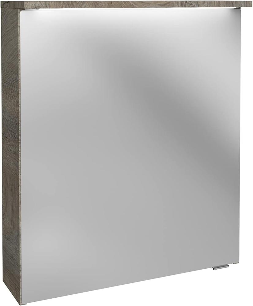 Fackelmann OXFORD LED Spiegelschrank 60 cm breit, Braun hell Bild 1