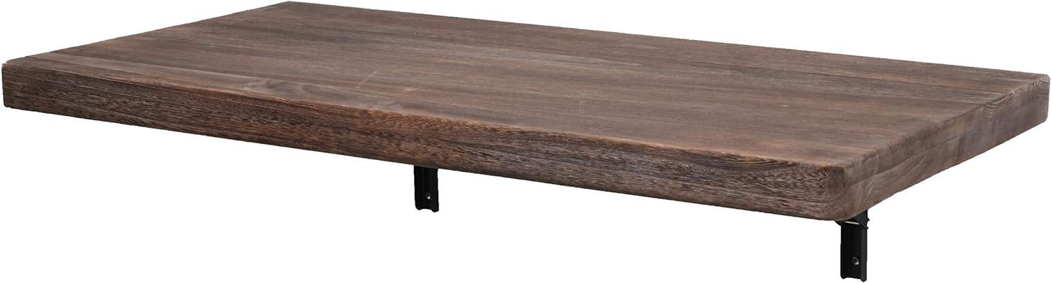 Wandtisch HWC-H48, Wandklapptisch Wandregal Tisch, klappbar Massiv-Holz ~ 120x60cm shabby braun Bild 1