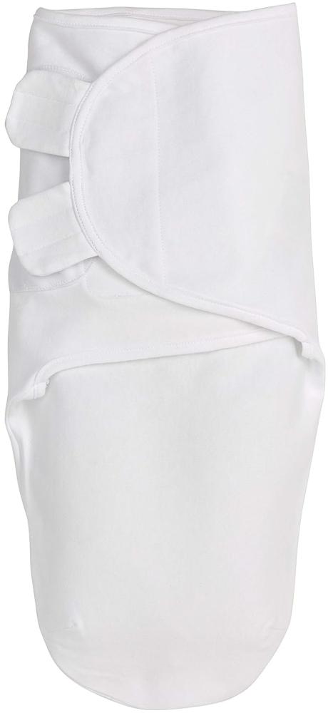 Meyco Baby Uni Pucksack, Erstausstattung Neugeborene (Pucktuch für Babys ab 4-6 Monaten, weicher Schlafkomfort, 100% Baumwolle, atmungsaktiv, Einschlafhilfe), Weiß Bild 1