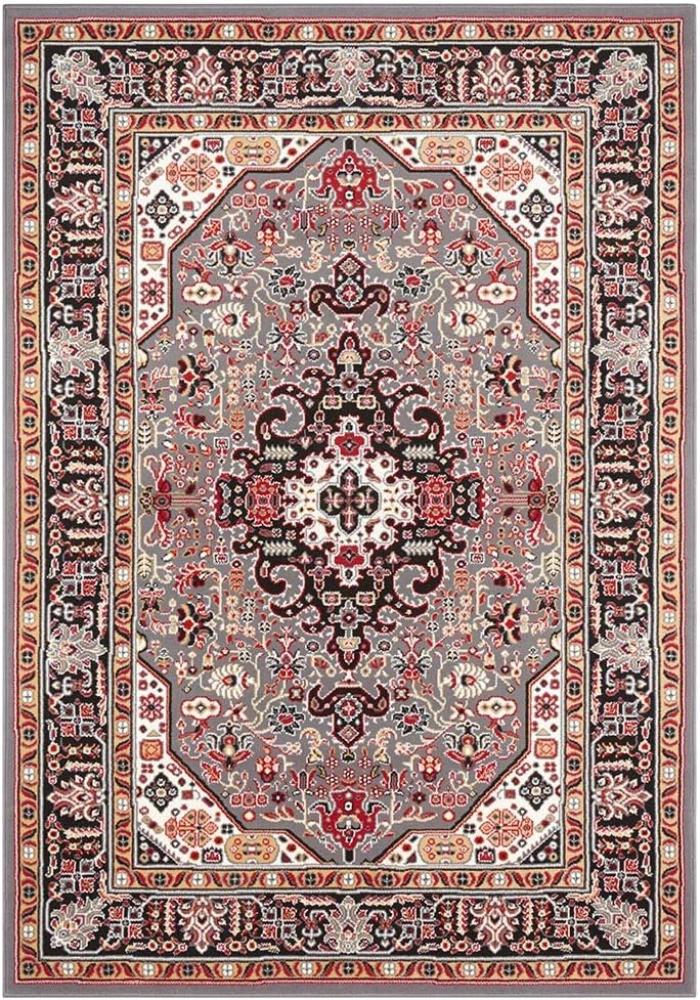 Orientalischer Kurzflor Teppich Skazar Isfahan Grau - 200x290x0,9cm Bild 1