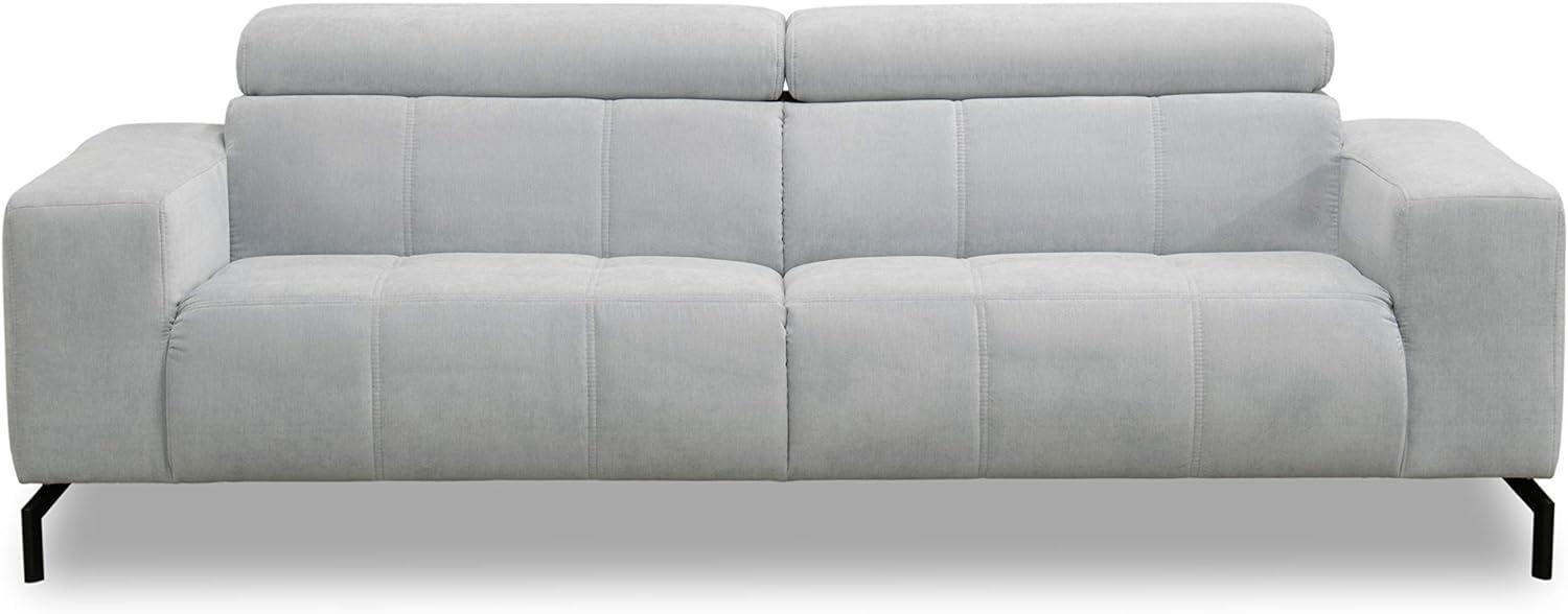 DOMO. Collection Cunelli Ecksofa, Sofa mit Rückenfunktion, Garnitur mit Relaxfunktion, pastellblau, 238x104x79 cm Bild 1