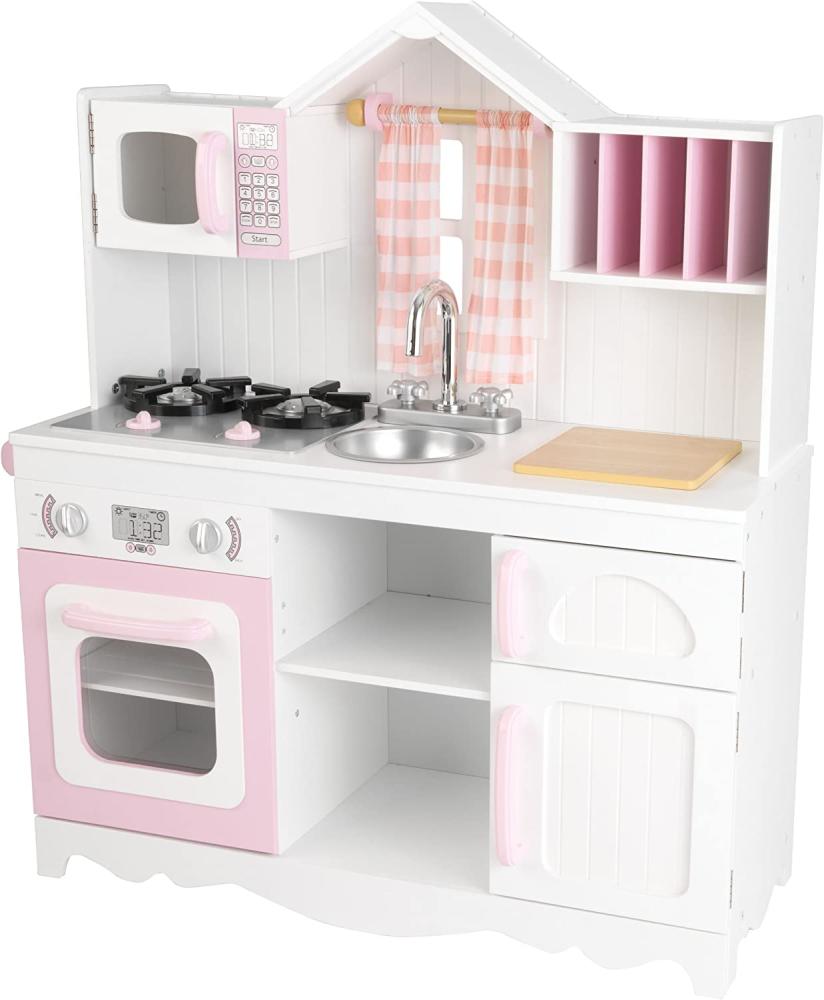 KidKraft 53222 'Moderne Landküche', Spielküche aus Holz, rosa, ab 3 Jahren Bild 1