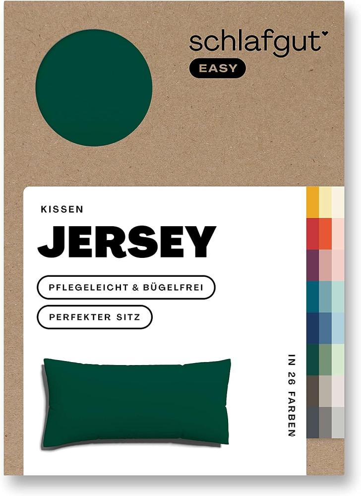 Schlafgut Kissenbezug EASY Jersey | Kissenbezug einzeln 40x80 cm | green-deep Bild 1