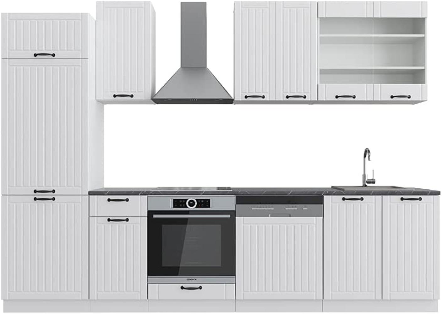Vicco 'Fame-Line' Küchenzeile, Landhaus Küchenblock, Einbau, Weiß, 240 cm Bild 1