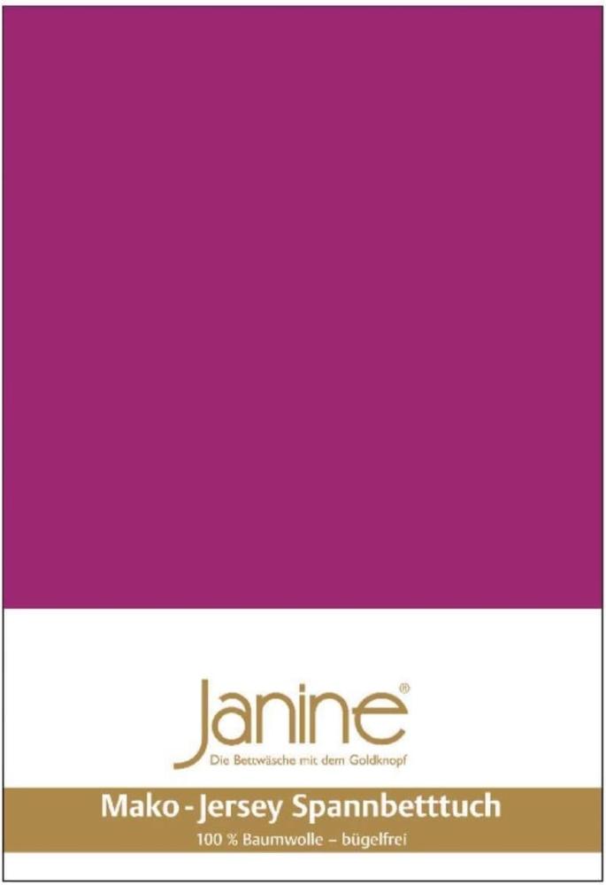 Janine Mako Jersey Spannbetttuch Bettlaken 140-160x200 cm OVP 5007 55 fuchsia Bild 1