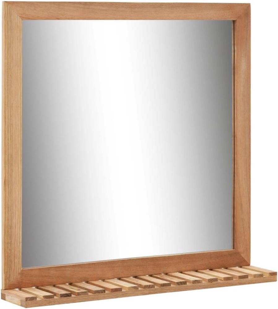 Badezimmerspiegel 60×12×62 cm Walnuss Massivholz Bild 1