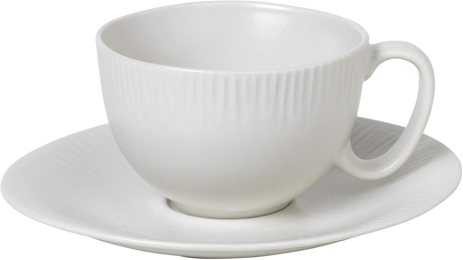 Broste Copenhagen SANDVIG soft white Tasse mit Untertasse 2tlg. Bild 1