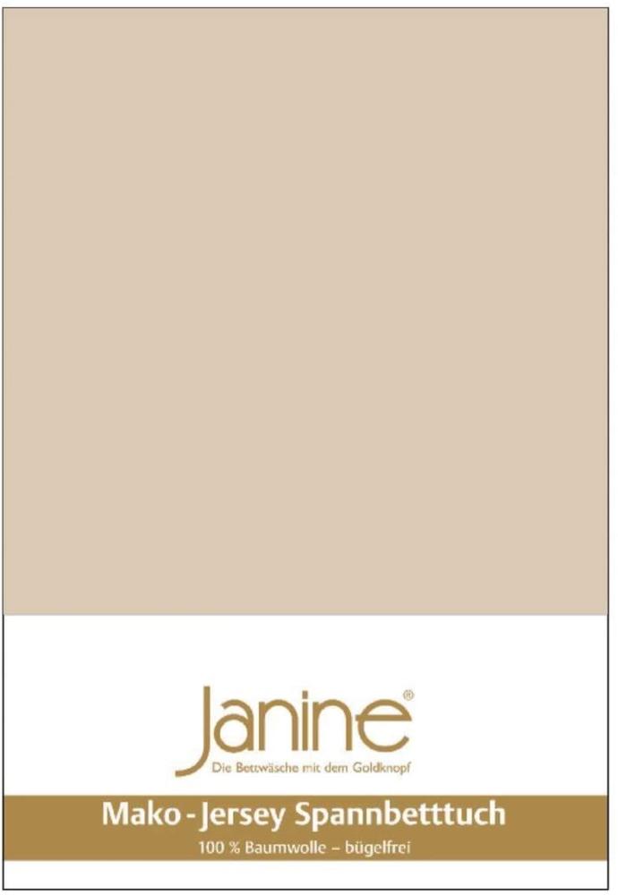 Janine Spannbetttuch 5007 Mako Jersey 180/200 bis 200/200 cm Sand Fb. 29 Bild 1