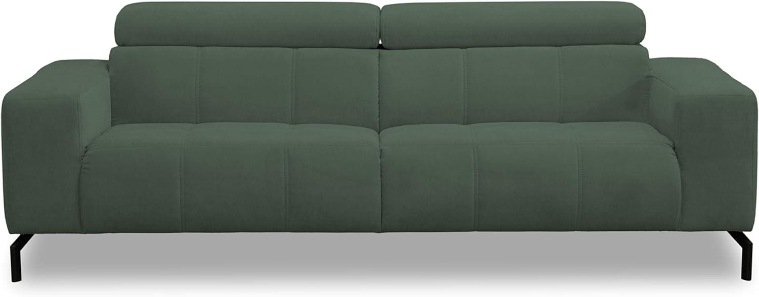 DOMO Collection Cunelli 2,5 Sitzer, Sofa mit Rückenfunktion, Garnitur mit Relaxfunktion, grün, 238x104x79 cm Bild 1