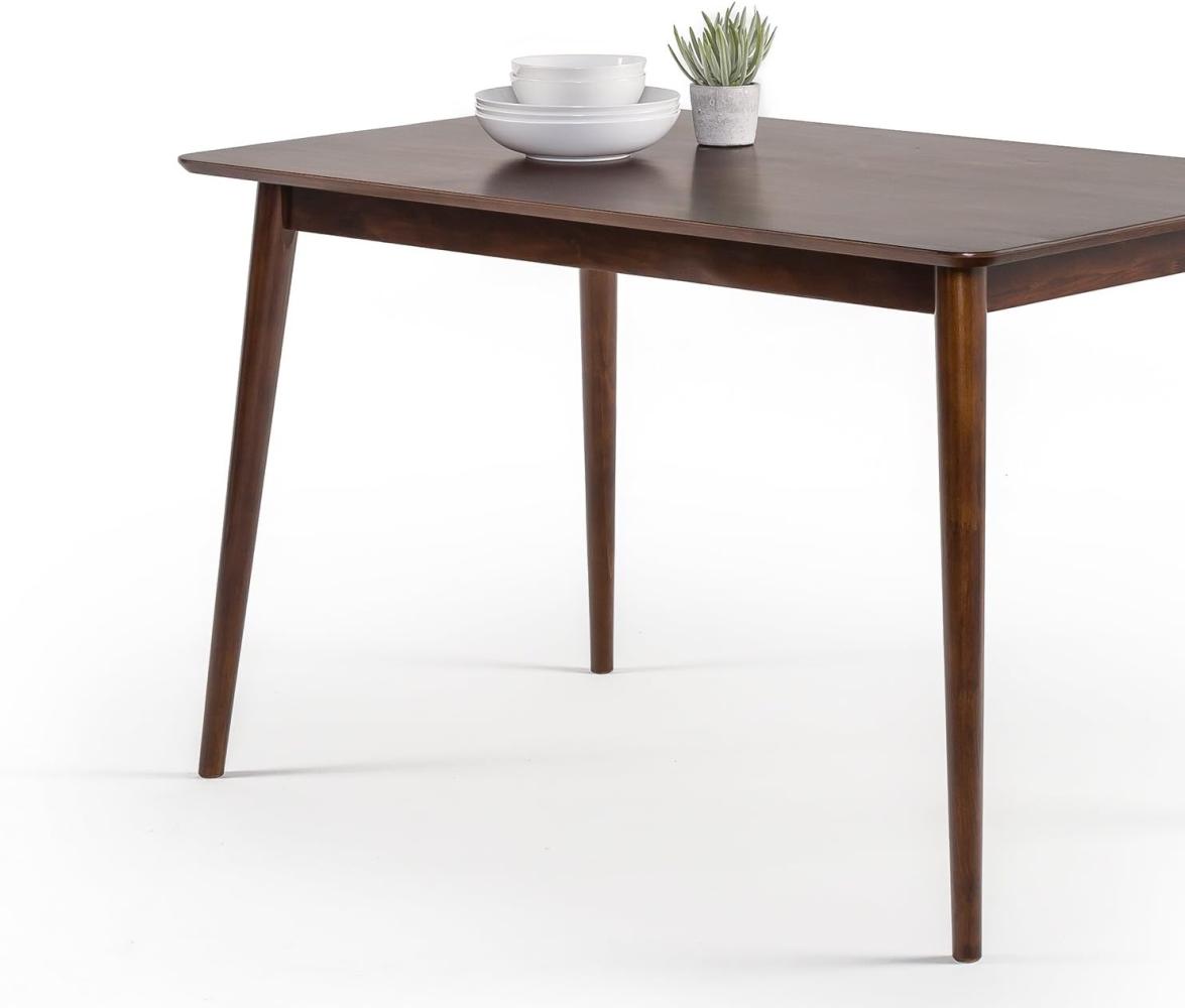Zinus Jennifer Schreibtisch Tisch 120x75x74 cm - Metall und Holz Bürotisch - Mehrzwecktisch - Espresso Brown Bild 1