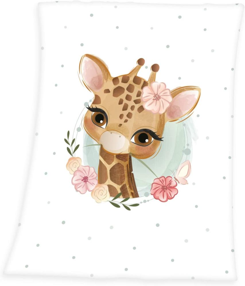 Baby Best Giraffe Microfaser Flauschdecke 75 x 100 cm Bild 1