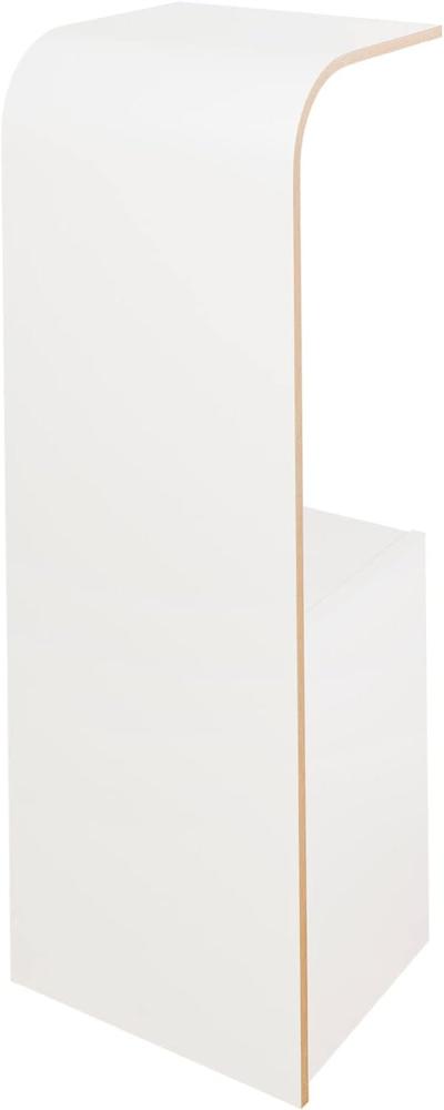Tojo fon | Wandkonsole für das Telefon | Weiß | Moderne Wandablage für Telefon/Schlüssel/Notizzettel | Telefontisch aus Holz | Designer Regalkonsole 31 cm x 25 cm x 85 cm (L x T x H) Bild 1
