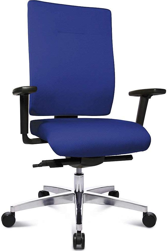 Topstar Sitness 70 komfort Bürostuhl, Schreibtischstuhl, Sitzneige- und Sitztiefenverstellung (inkl. höhenverstellbare Armlehnen) Stoffbezug blau Bild 1