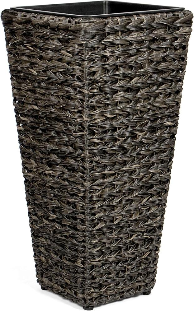 Vanage Kunststoff Pflanzkübel in schwarz - Blumenkübel für drinnen und draußen - Blumentopf für Blumen und Pflanzen - Pflanzenkübel perfekt für Garten, Terrasse und Balkon geeignet Bild 1