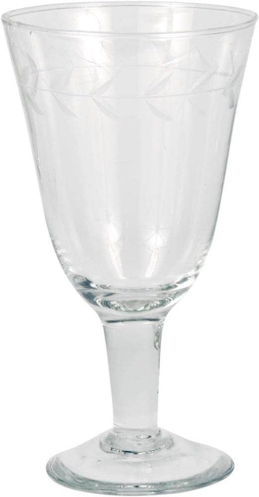 Weißweinglas mit Blattkante Bild 1