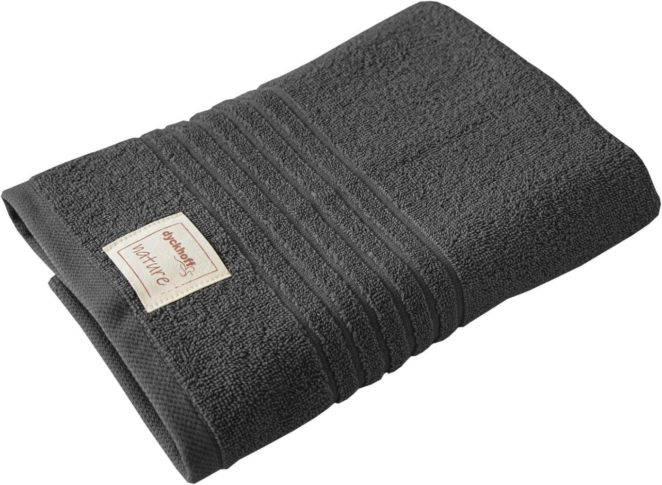 Bio Baumwolle Handtücher - alle Größen & Trendfarben Handtuch, 50x100 cm, anthrazit Bild 1