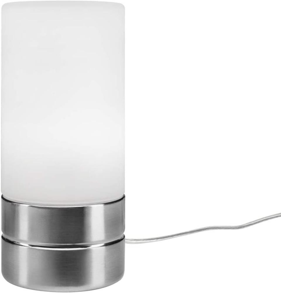 Tischleuchte SARNO mit Touch Dimmer & Glasschirm opal weiß - LED geeignet Bild 1