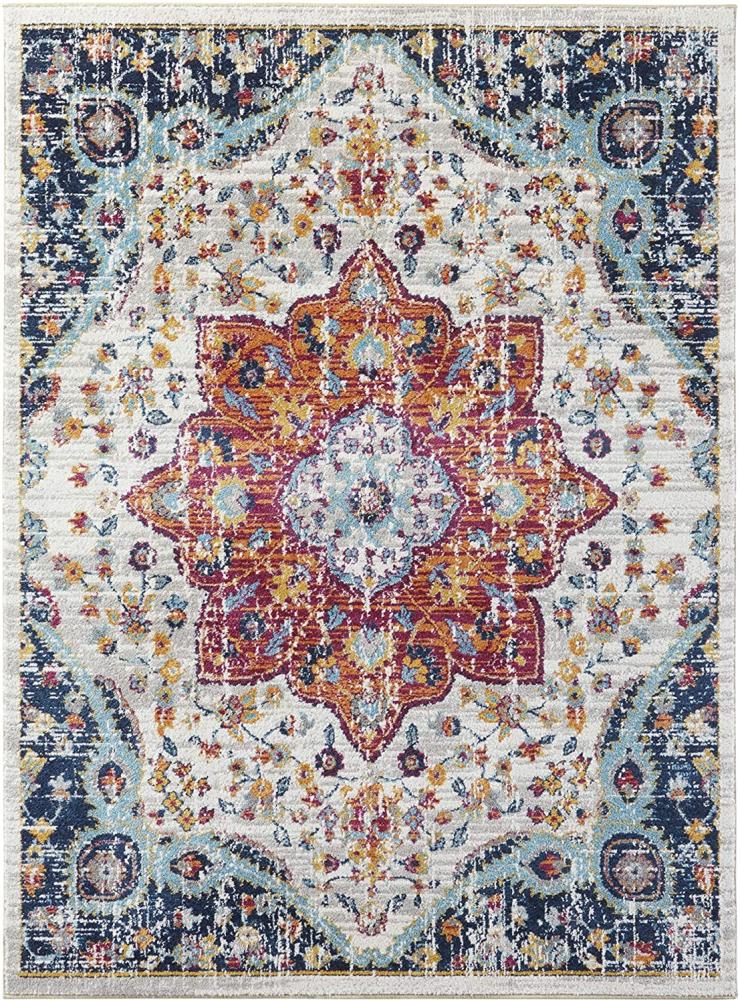 Orientalischer Kurzflor Teppich Bara Multicolor - 80x150x1cm Bild 1