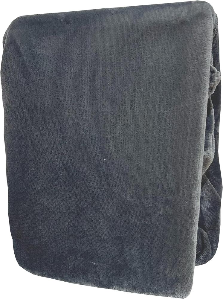 Leonado Vicenti Spannbettlaken Grau 120x200-130x200 warme kuschelige Premium Cashmere Touch Teddy Bettlaken Fleece Plüsch Betttuch Bild 1