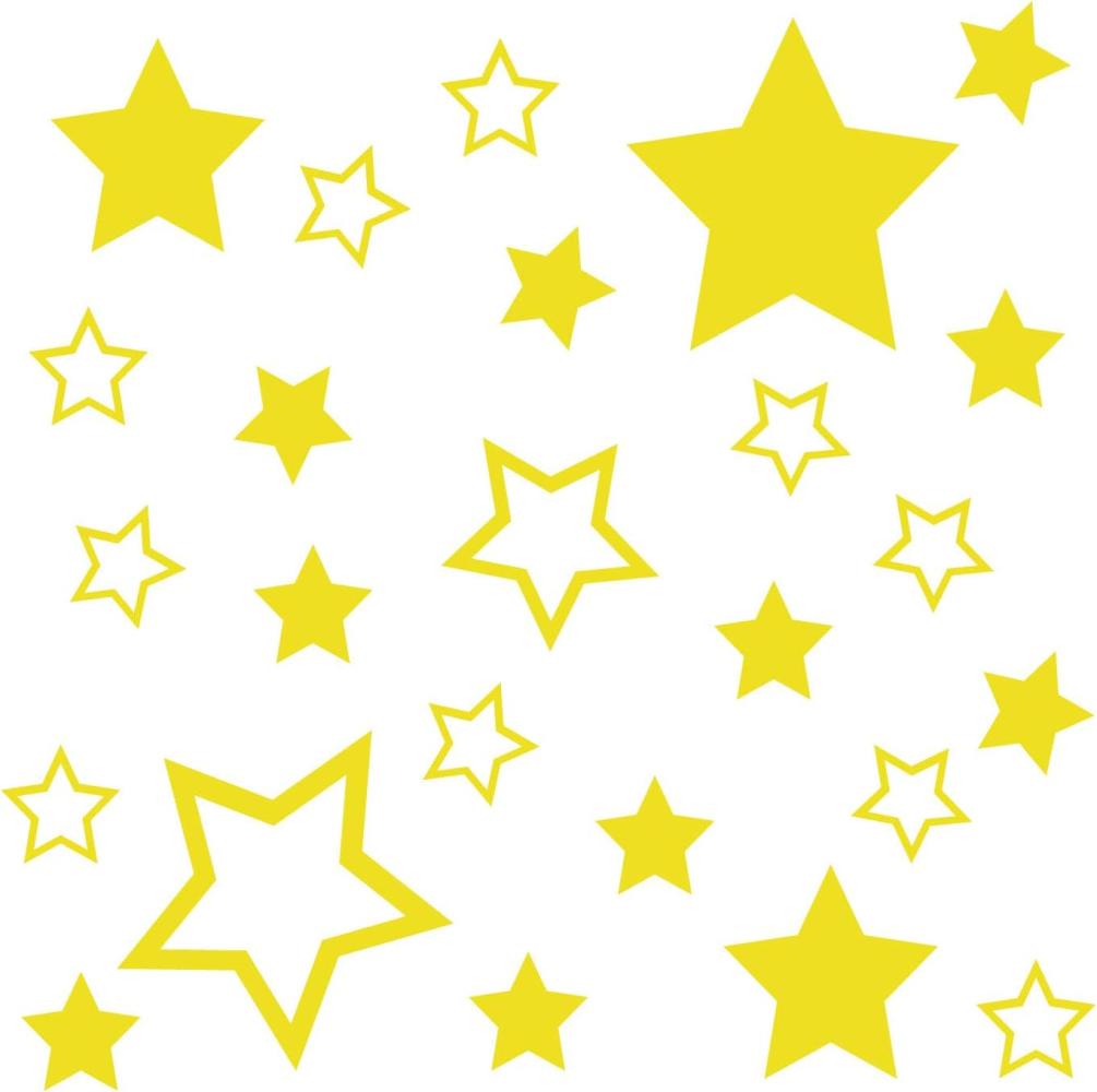 kleb-Drauf Wandtattoos 25 Sterne Gelb - glänzend Bild 1