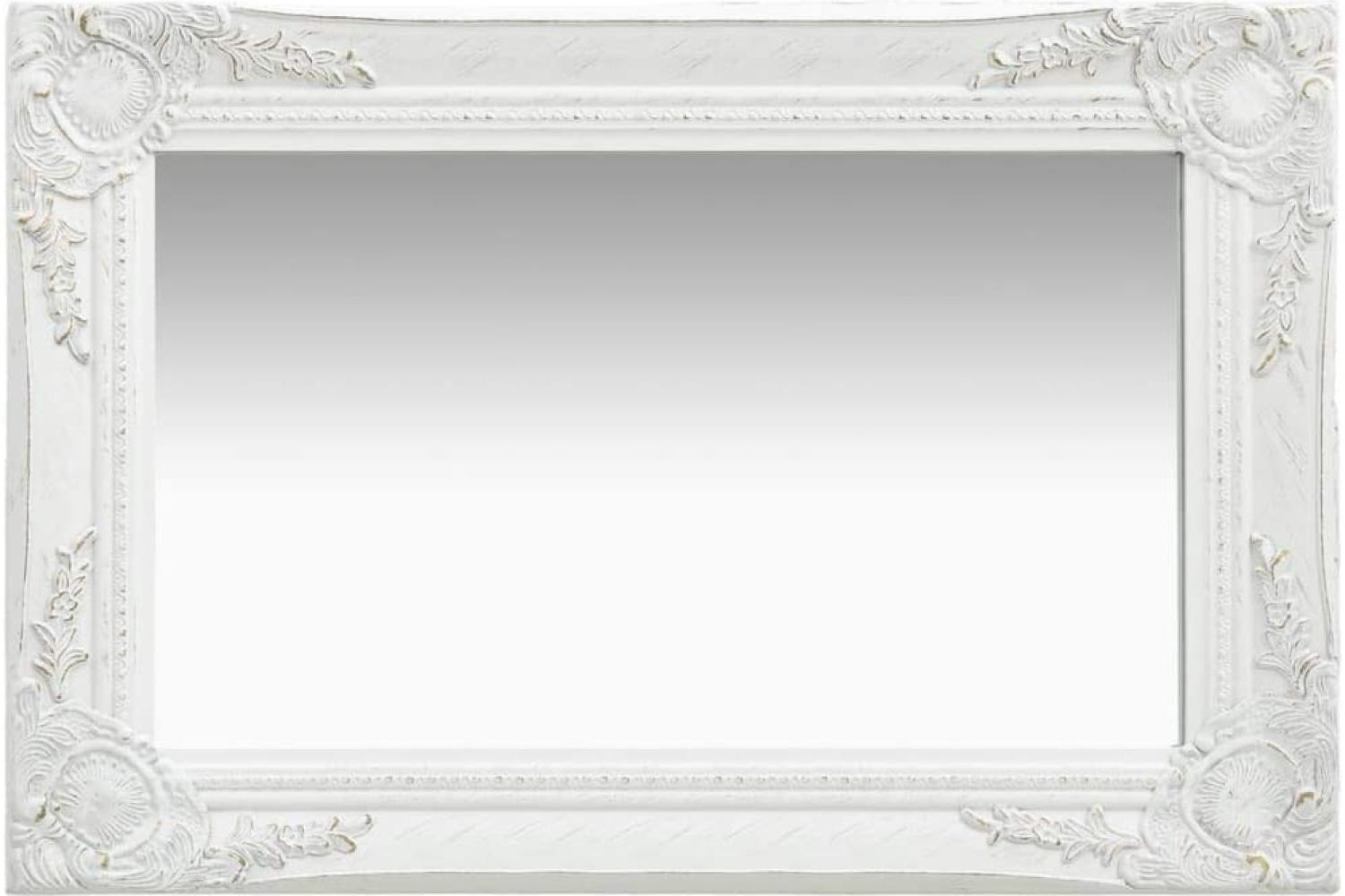 vidaXL Wandspiegel im Barock-Stil 60 x 40 cm Weiß Bild 1
