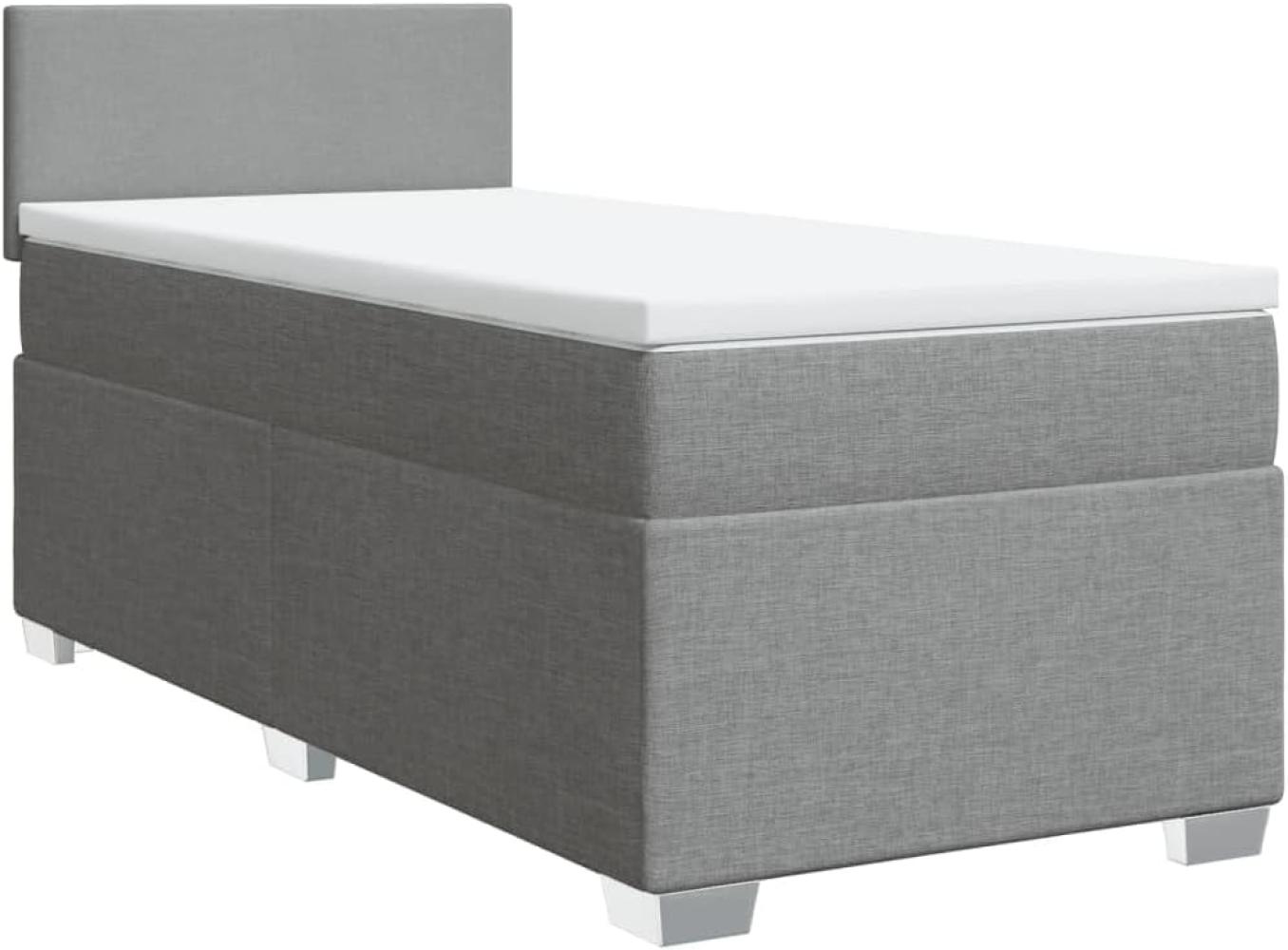 Boxspringbett mit Matratze Hellgrau 90x190 cm Stoff 3288036 Bild 1