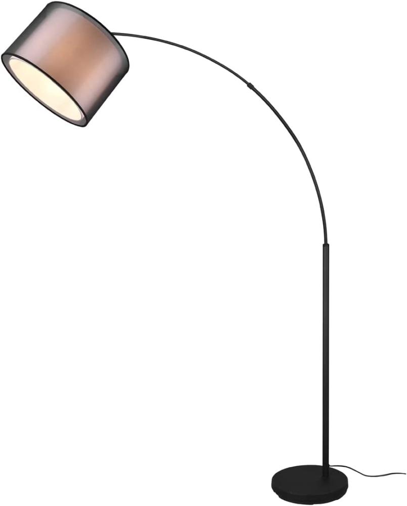 LED Bogenleuchte Stoff Organza transparent Schwarz innen Weiß, 171cm Bild 1