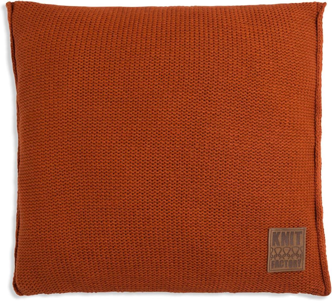 Knit Factory Uni Kissen 50x50 cm Glatt Rot Bild 1