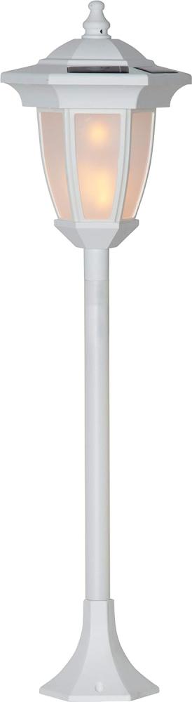 LED Solar Laterne "Flame" - 4in1 - Tisch/Boden/Wand - gelbe LED - Dämmerungssensor - weiß Bild 1