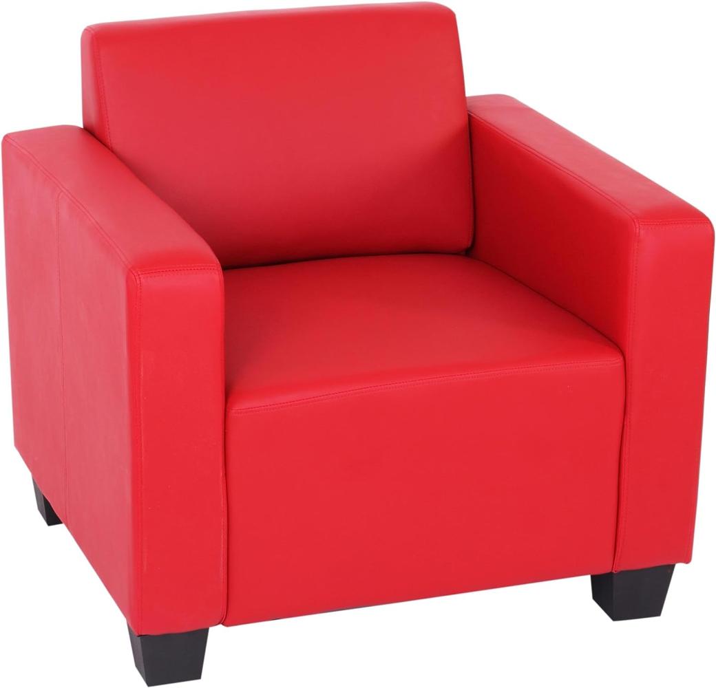 Modular Sessel Loungesessel Lyon, Kunstleder ~ rot Bild 1