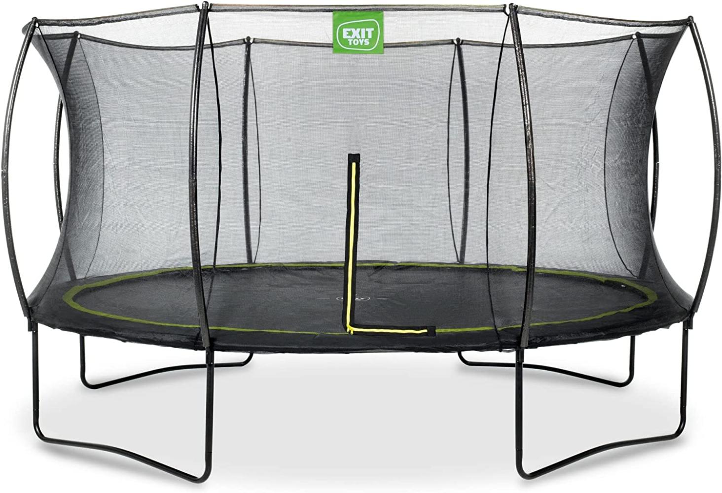 EXIT Toys 'Silhouette' Trampolin, schwarz, 427 cm Durchmesser, ab 3 Jahren, maximal belastbar bis 120 kg, inkl. Sicherheitsnetz Bild 1