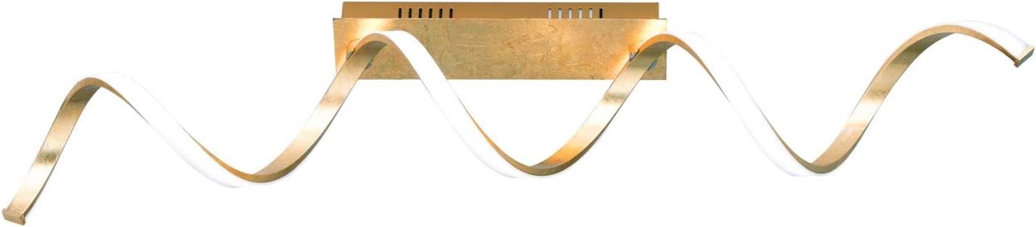 LED Deckenlampe, Spirale, gold, dimmbar, warmweiß, L 99 cm Bild 1