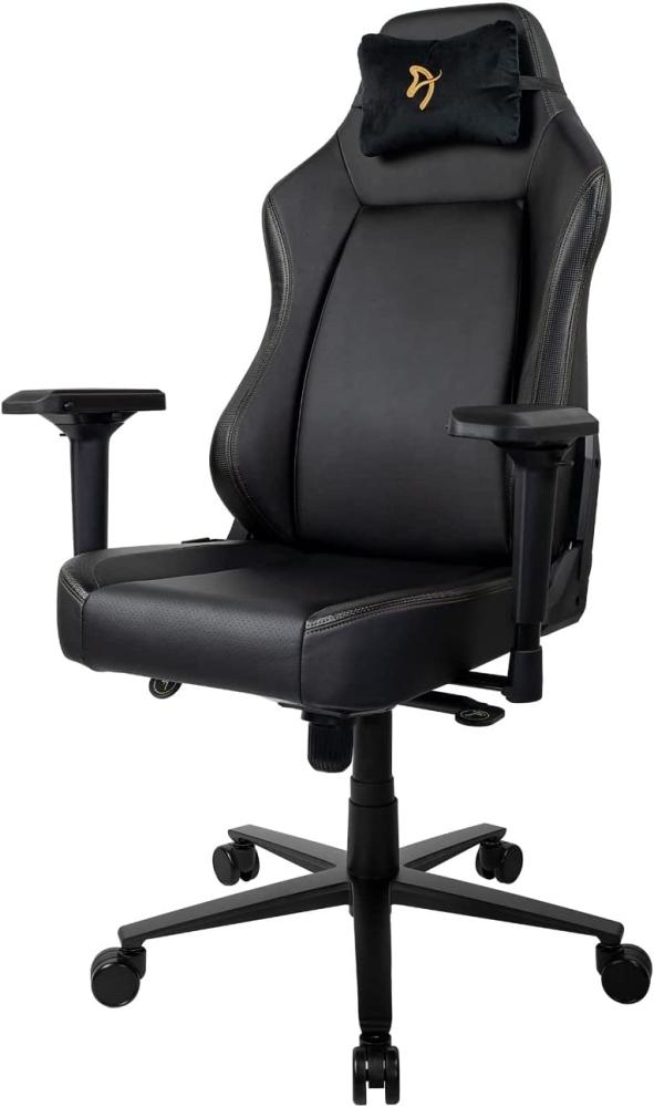 Arozzi Primo - Gamingstuhl, Büro Stuhl - PU-Leder - Bis zu 140 kg, schwarz/gold-Logo Bild 1
