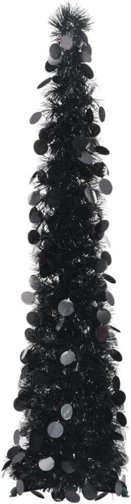 vidaXL Künstlicher Pop-Up-Weihnachtsbaum Schwarz 120 cm PET Bild 1