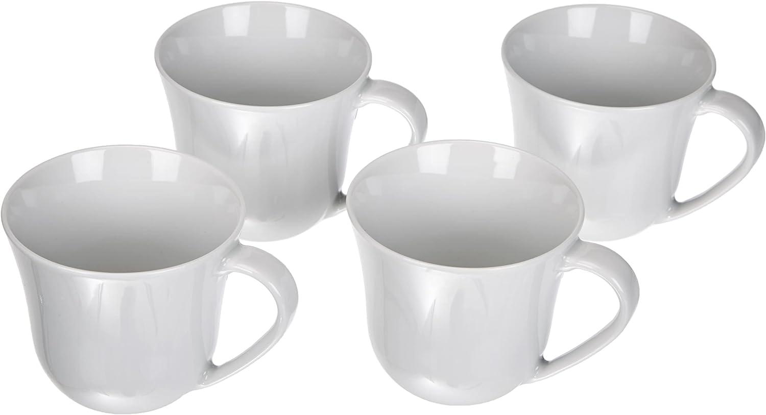 Alessi ''KU'', 4 Stück Kaffee Obertasse aus weißem Porzellan Bild 1