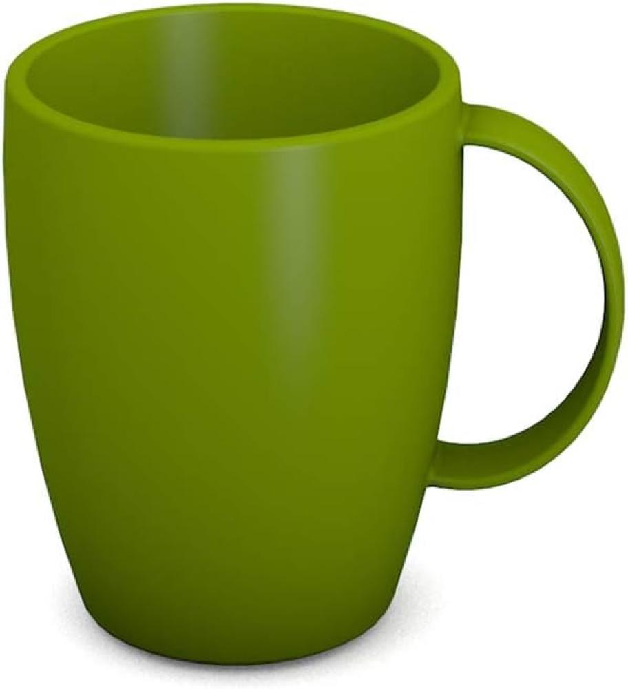 Ornamin Becher mit Henkel 260 ml grün (Modell 420) , Mehrweg Becher Kunststoff, Kaffeebecher Bild 1
